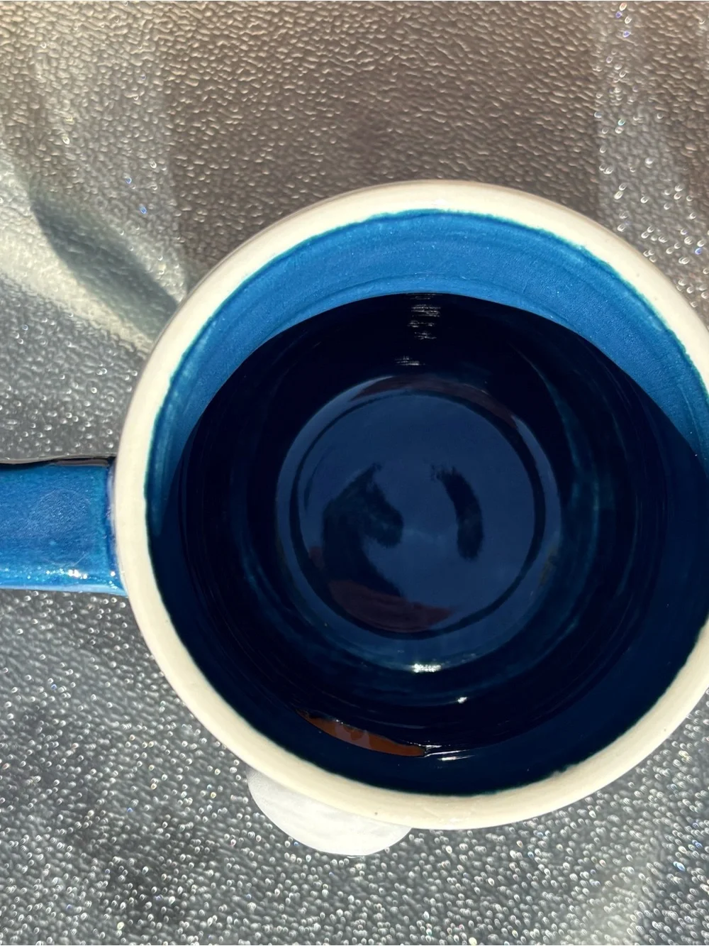 Ceramic 3D Eye Elephant Mugs Black Blue White Color Set of 2, 12 Oz 10 Oz